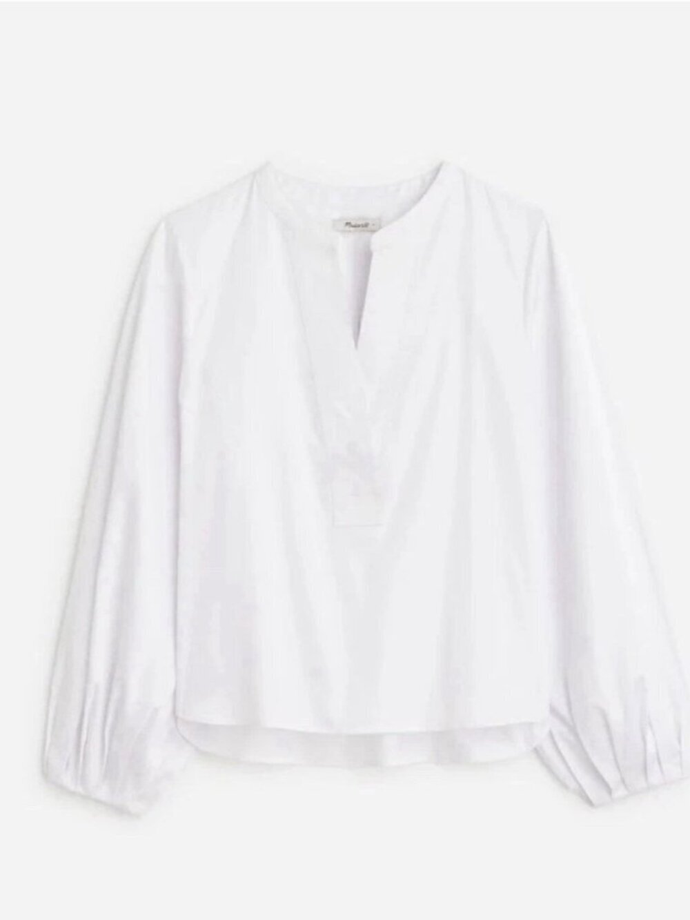 Madewell V-Neck Long-Sleeve Top Coastal Boho Minimalist Medium